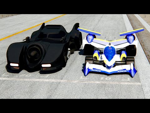 Cyber Formula Asurada vs Batmobile 1989 at Special Stage Route X