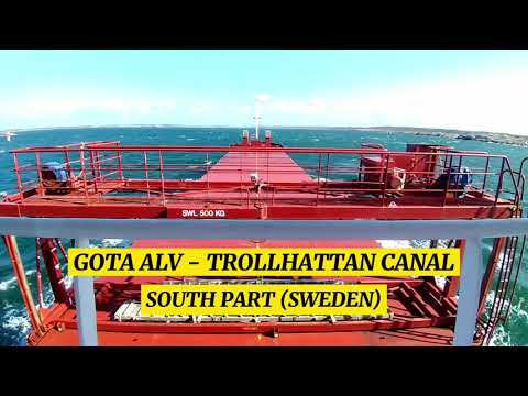 GOTA ALV - TROLLHATTAN CANAL SWEDEN (SOUTH PART) | UPSTREAM TO LAKE VANERN 44 METERS ABOVE SEA LEVEL