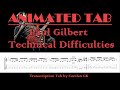 Paul Gilbert - Technical Difficulties (Racer X) - ANIMATED TAB by Cortlan GK