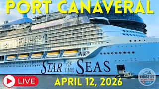 LIVE: Watching Cruise Ships Leaving Port Canaveral LIVE! (April 12, 2026)