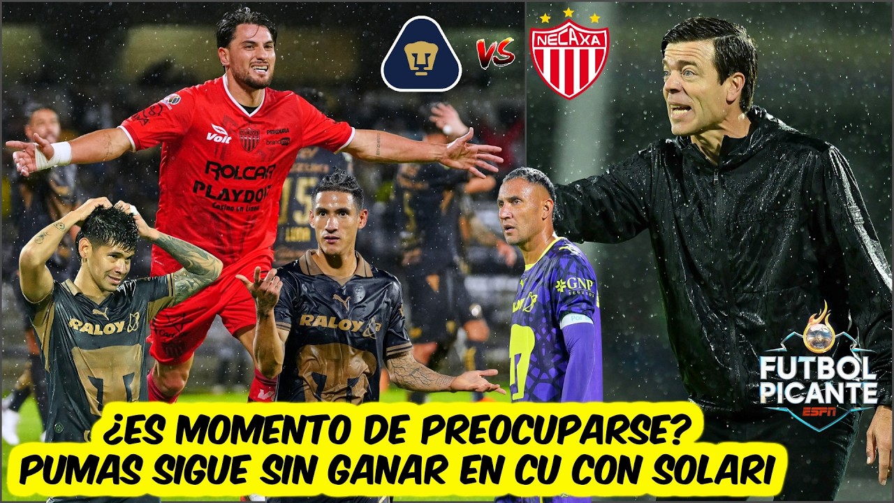 PREOCUPANTE. PUMAS SIGUE SIN GANAR en CU con SOLAR, pero RESCATA empate vs NECAXA | Futbol Picante