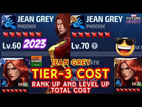 😍Jean Grey TIER-3 COST | Rank Up Level Up and Gear Upgrade Total COST | MFF Mr GAMER VINES Hindi