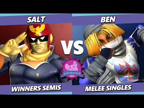 Patchwork 2025 TOP 8 - Salt (Captain Falcon) Vs. Ben (Shiek) Smash Melee - SSBM