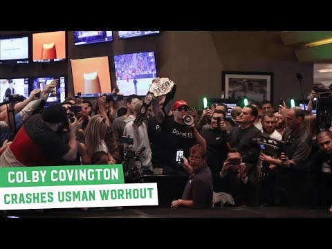 Colby Covington Crashes Kamaru Usman's UFC 235 Open Workout
