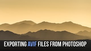 How to export AVIF from Photoshop