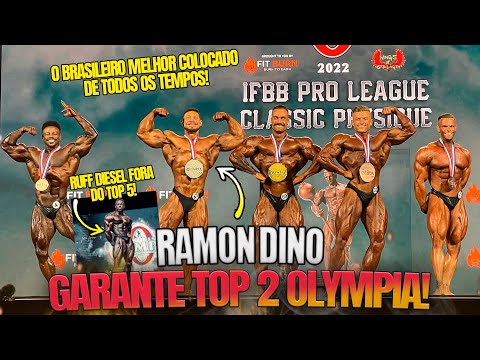 RAMON DINO SOBE DA SHOW E GARANTE O TOP 2 MR OLYMPIA! RUFF DIESEL FORA DO TOP 5!