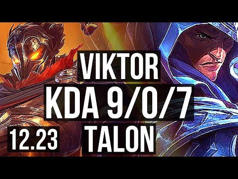 VIKTOR vs TALON (MID) | 9/0/7, Legendary | KR Master | 12.23