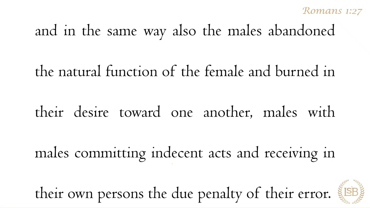 BTV: Romans 1:27b