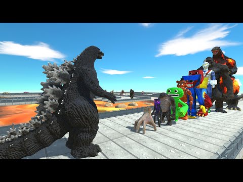 Heisei Godzilla vs Godzilla Burning LAVA DEATH RUN - Animal Revolt Battle Simulator