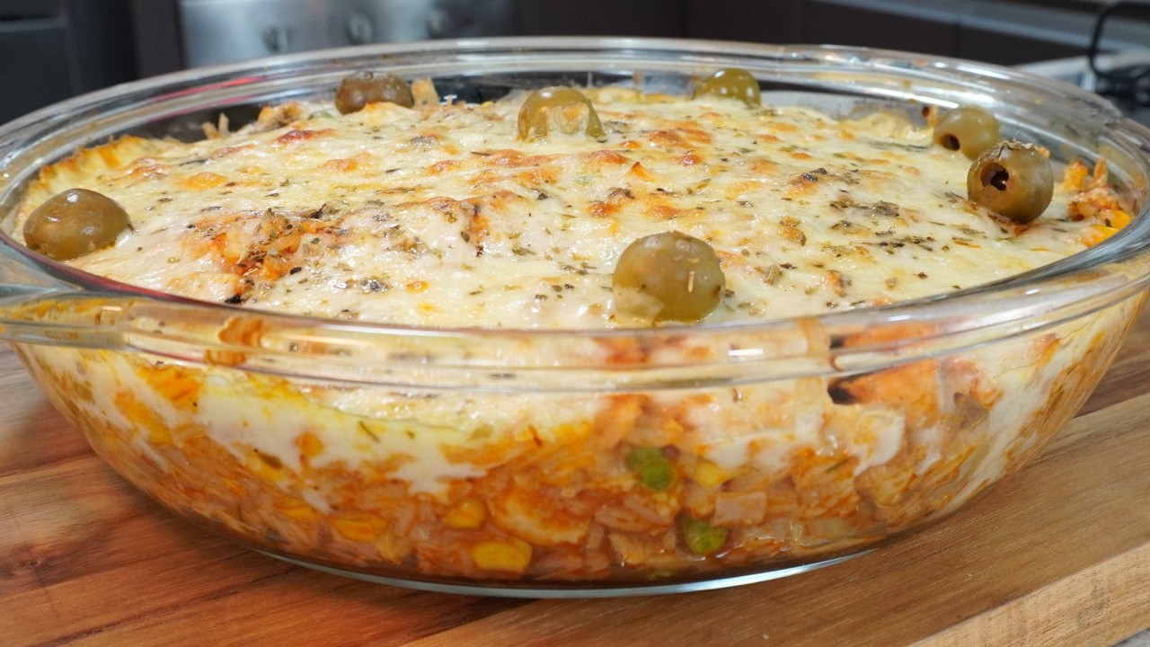 ARROZ DE FORNO COM FRANGO - Simples e Fácil