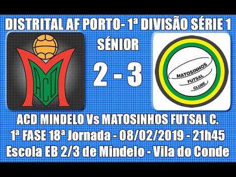 Distrital AF Porto Sénior 1ª Div. 1ª Fase 18ª Jorn. "ACD Mindelo Vs Matosinhos FC" - 2018/19