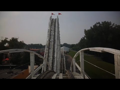 Front row point of view footage of High Roller