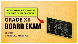 Integrated rate equation for First order reaction | Chemical Kinetics | CBSE 12 Chemistry |  Videos