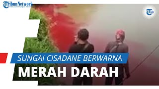 Beredar Video Viral Sungai Cisadane Berwarna Merah Darah, Ini Dugaan Penyebabnya
