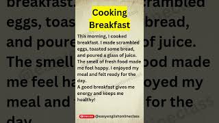 🍳 Easy English: Talking About Cooking Breakfast | Shadowing Practice | Read Aloud