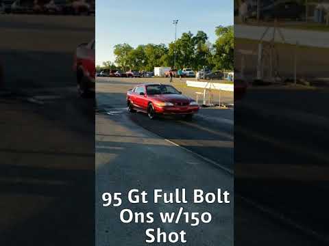95 Mustang Gt on Nitrous 11.29 @ 121