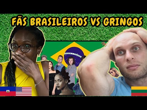 REACTION TO FÃS BRASILEIROS vs GRINGOS (Brazilian Fans vs American) | FIRST TIME WATCHING