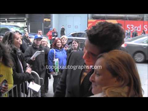 Max Irons - SIGNING AUTOGRAPHS while promoting Woman in Gold in New York City