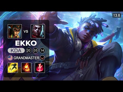 Ekko vs Cassiopeia  Mid - NA Grandmaster - Patch 13.8 Season 13