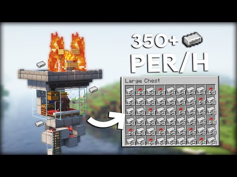 Minecraft 1.20 Easy Iron Farm Tutorial - 350+ Per Hour (SIMPLE DESIGN)