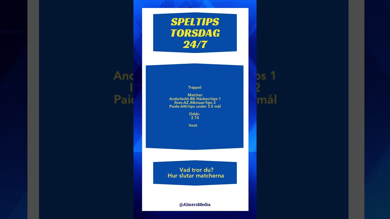 #Fotboll #Betting #Speltips #HammarbyIF #BKHäcken #AIK