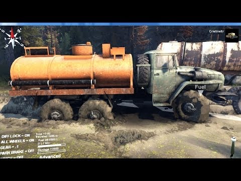 SPINTIRES 2014 Full Version Preview - Ural Tanker Truck In the Forest