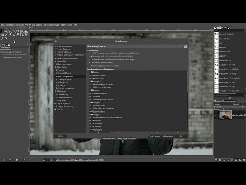 #Gimp 2.10.18: Werkzeug-Gruppen und Hochkontrast Icon-Thema