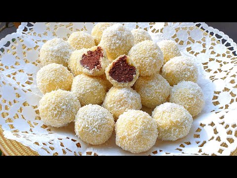 🥰🥰 Bombica me Kokos dhe Biskota,me dy ngjyra ,me shije perfekte,skeni provu me parë,Kokos Kugeln 🥰🥰🥰