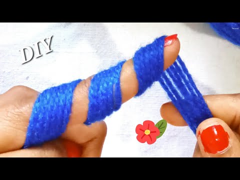 It's so Cute 🌺🌟 Superb Woolen Flower Craft Idea Finger - Hand embroidery amazing flower design