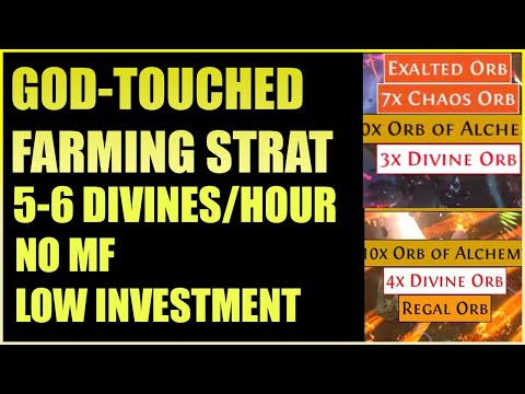 [POE 3.19] God Touched NO MF Farming Strat | 5-6 divines per hour | Path of Exile | PART1