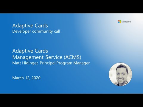 Adaptive Cards community call March 2020
