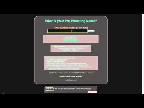 download lagu mp3 mp4 Wrestling Name Generator, download lagu Wrestling Name Generator gratis, unduh video klip Download Wrestling Name Generator Mp3 dan Mp4 320kbps Gratis