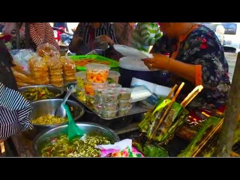Cambodian  Food View - Popular Street Food At Oudong - Amazing Food View At Oudong Video