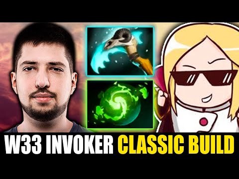 W33 on his CLASSIC INVOKER MID BUILD - Refresher Orb + Scythe of Vyse