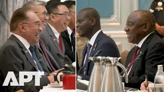 Download lagu WATCH | Candid Laughter Between Anwar Ibrahim and Ramaphosa at ASEAN Summit Sidelines | APT mp3 Download lagu WATCH | Candid Laughter Between Anwar Ibrahim and Ramaphosa at ASEAN Summit Sidelines | APT mp3