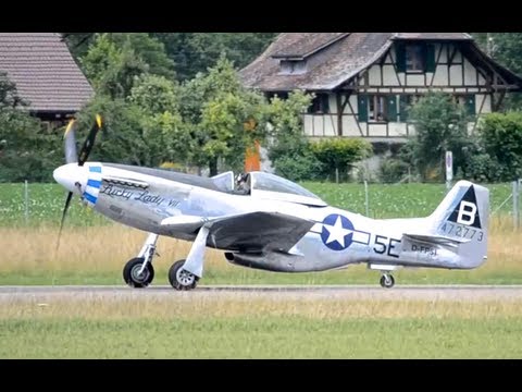 P-51D Mustang || Takeoff, Low pass and Landing HD