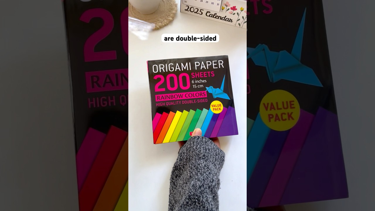 Unboxing double sided Origami paper from tuttle | Rainbow color origami sheets | Art beats