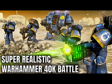 WARHAMMER 40K FULL SCALE WAR - Ultramarines vs TAU Empire (4K, Cinematic)