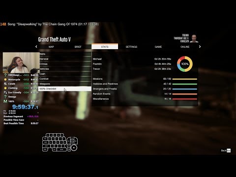 GTA V 100% Speedrun in 9:59:37 - First Ever Sub-10!
