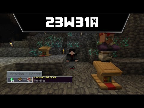 REBALANCE to VILLAGERS and CHANGES to WANDERING TRADER - Minecraft 23w31a