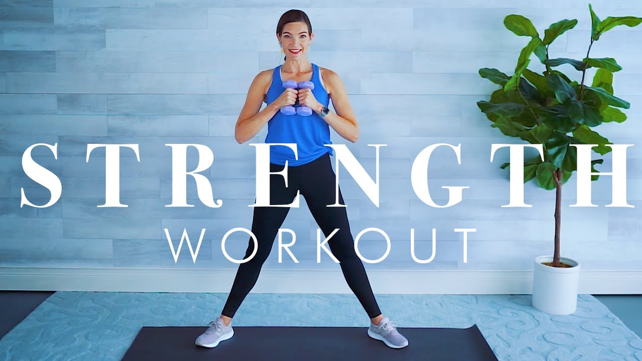 Weight Training Strength Building Workout for Beginners & Seniors // Full Body Standing & Mat