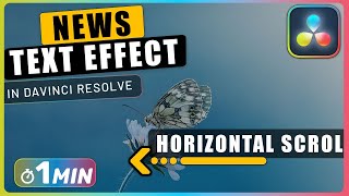 How to Add HORIZONTAL NEWS SCROLLING Text to Video in Davinci Resolve