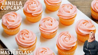 The Perfect Vanilla CUPCAKE With BUTTERCREAM Frosting | Masterclass Butter Icing