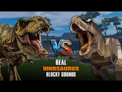 Movie Dinosaur Roars vs. Jurassic Blocky Sounds | T-Rex, Indominus, Giga Comparison!