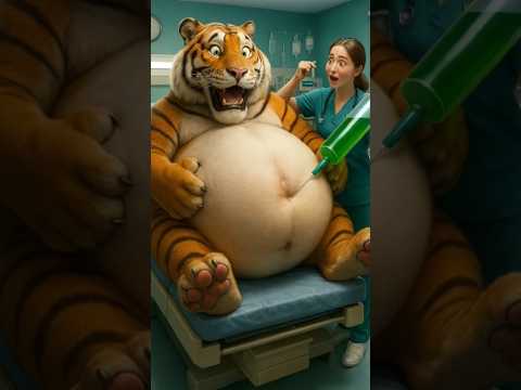 🤍 Evolution of baby: Pregnant Lioness on hospital with Nurse 🥰 Mo Motion ✅ #cat #cute #love #shorts