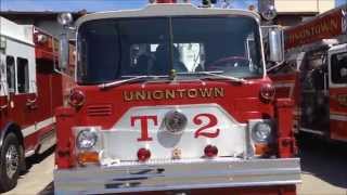 preview picture of video 'UNIONTOWN BUREAU OF FIRE STATION 40, A MACK TOWER LADDER 40-2 WALK AROUND, IN UNIONTOWN, PA.'