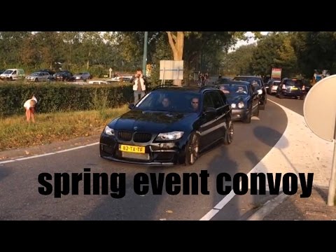 SuperCars Accelerating |spring event convoy| c63 amg, f430, f12, gtr and more!