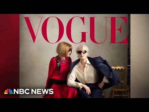 Anna Wintour appears alongside Meryl Streep on the cover of Vogue