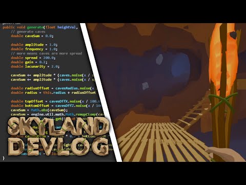 Skyland Devlog #09 - Cave Generation, Torches & Clouds