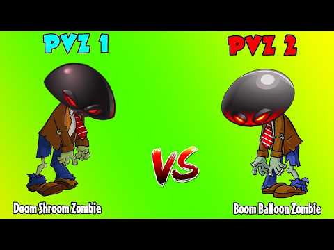 All Zombies In PVZ 1 vs PVZ 2 - Which Version 's Stronger - Zombie vs Zombie